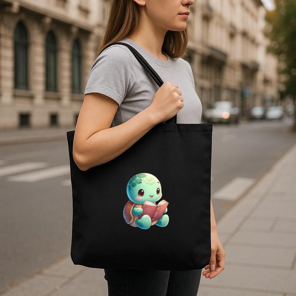 The Turtle SmileTrend Playful Canvas Tote Bag