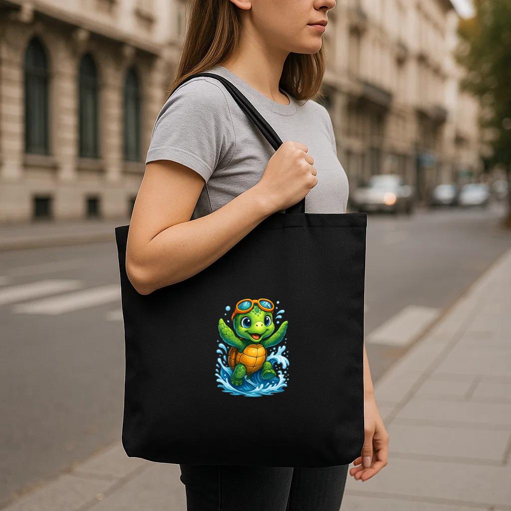 The Turtle Sweetest Elegant Canvas Tote Bag
