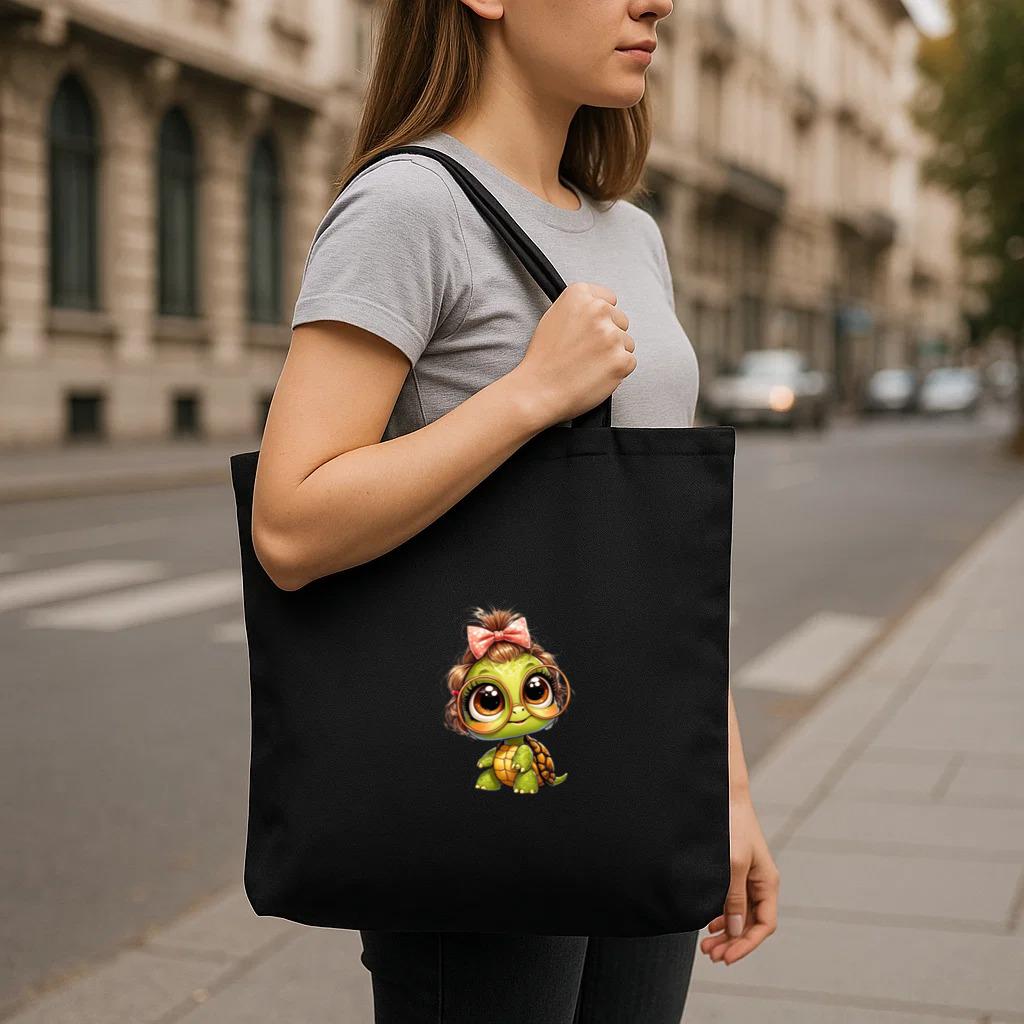 The Turtle Visionary Graceful Canvas Tote Bag