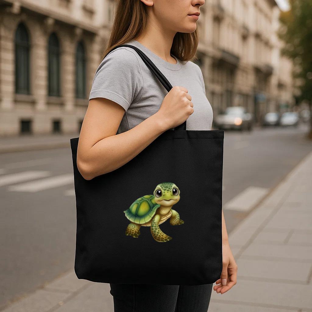 The Turtle Wonder Trendy Canvas Tote Bag